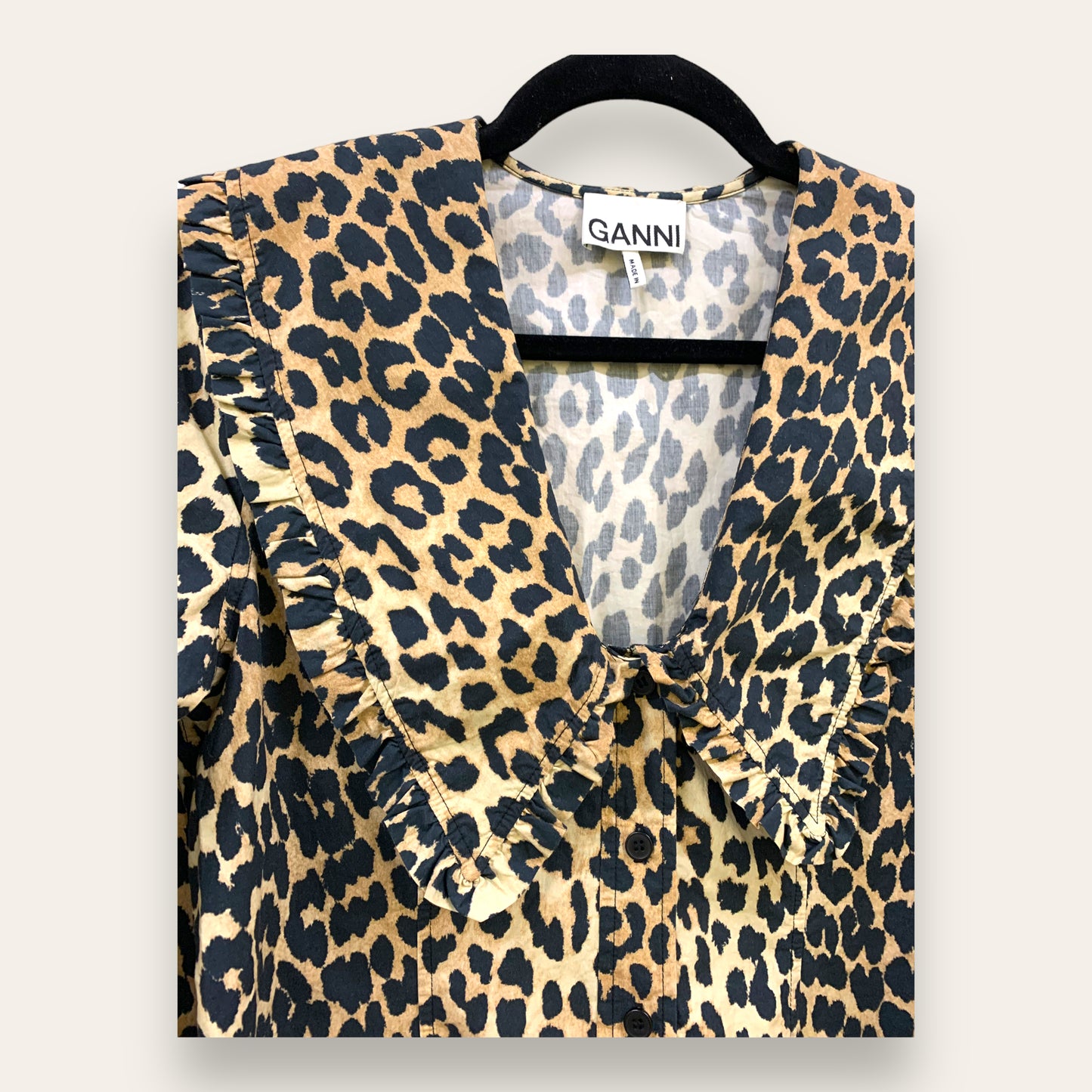 Ganni Leopard Print Shirt