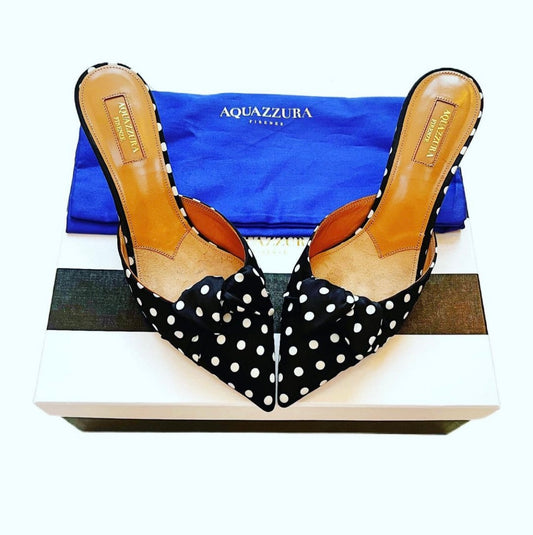 Aquazzura Kitten Heel Mules