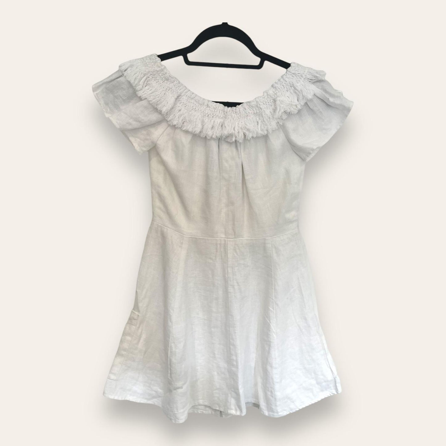 White mini dress by Reformation