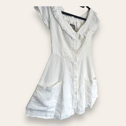 White mini dress by Reformation