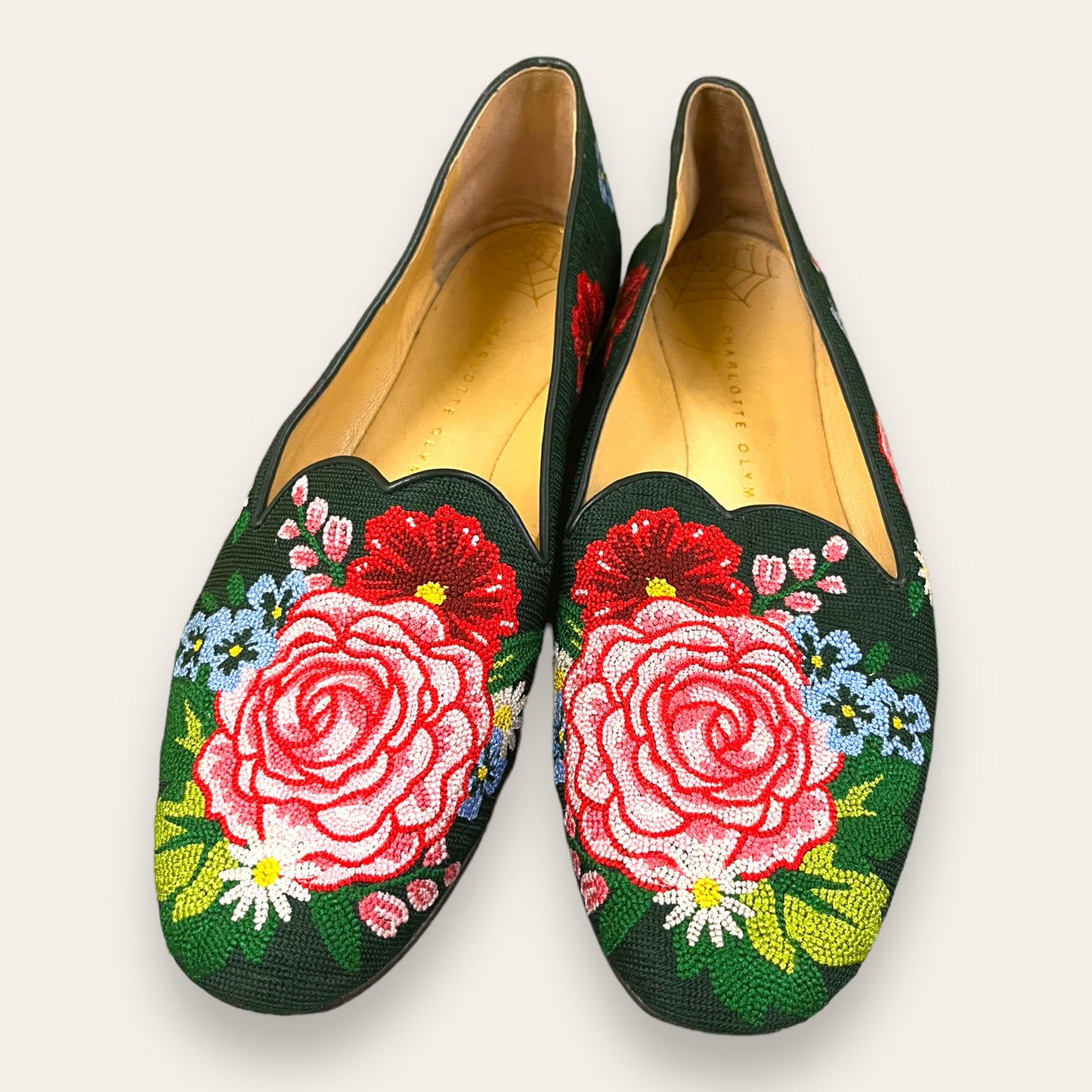 Charlotte Olympia Embroidered Ballet Flats